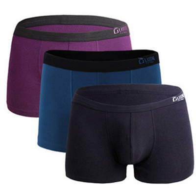 透气吸湿！古今男士印花平角裤（三条装）