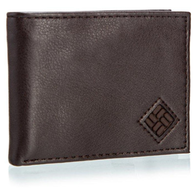 超薄！Columbia哥伦比亚男士两褶超薄真皮钱包