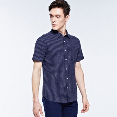 耐磨耐穿！佐丹奴经典修身清爽短袖衬衣01046270