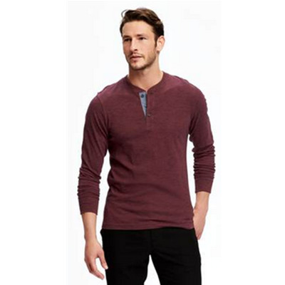 多色齐降！Old Navy多色棉质亨利领长袖针织上衣295017-1