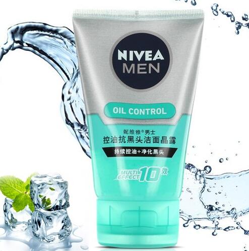 控油抗黑头！NIVEA 妮维雅 男士洁面晶露100g