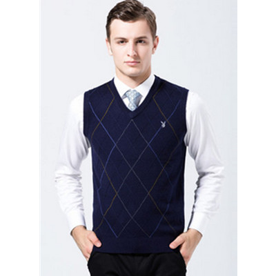 帅气有型！花花公子羊毛马甲背心G1681