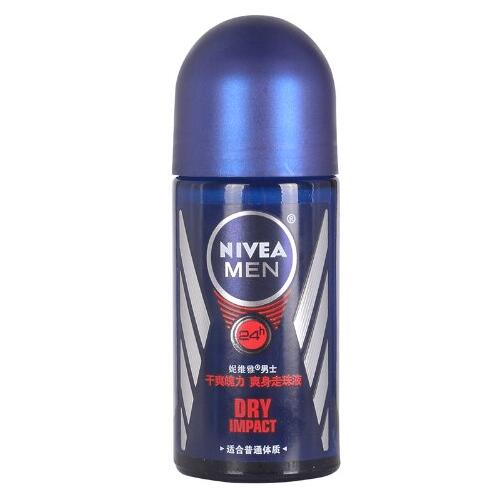 干爽魄力！NIVEA 妮维雅 男士爽身走珠液50ml*3