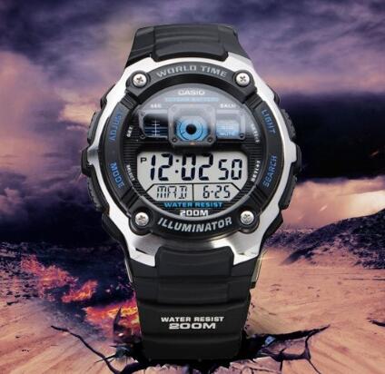 休闲时尚！卡西欧 普通系列休闲男表AE-2000W-1A