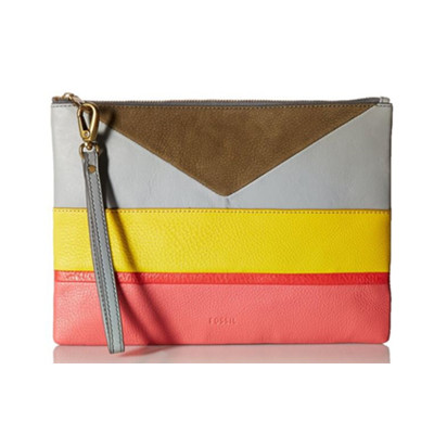 经典耐看！FOSSIL Large Wristlet 女士手拿包