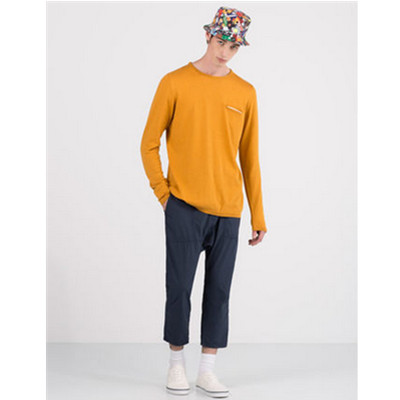 秋季好物！PullAndBear男士口袋饰圆领针织衫09558502