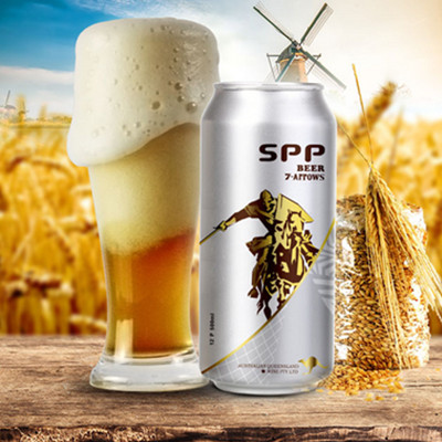 价格不错！七箭浑浊型纯麦芽白啤酒500ml*12听