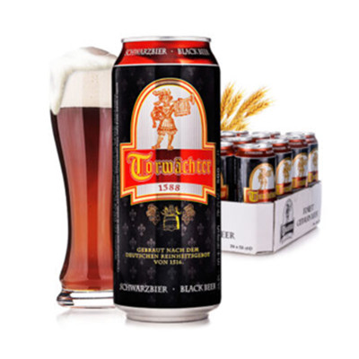 海外直采！德国进口勇士黑啤酒500ml*24听