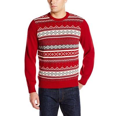 白菜好价！Dockers Allover Fair Isle男士长袖圆领条纹毛衣