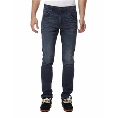 时尚修身！Wrangler 男式 水洗做旧直筒牛仔长裤