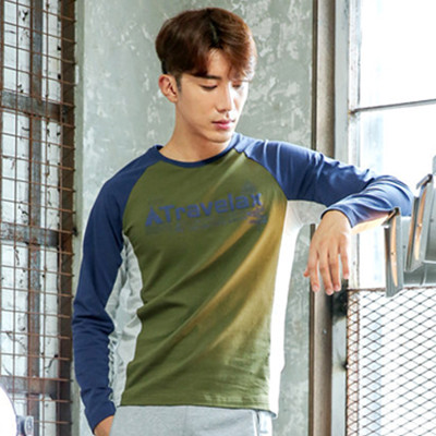 入秋好价！探路者秋季圆领棉感舒适长袖休闲T恤TAJE91917