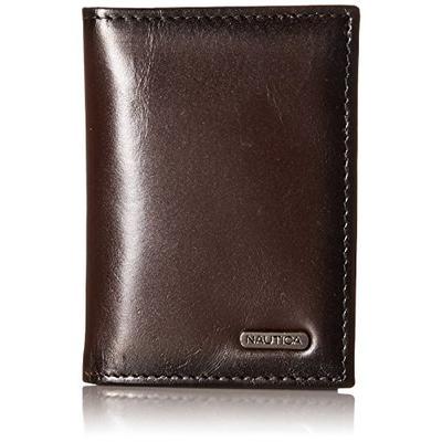 白菜！Nautica Crunch Trifold男士复古款三折式真皮钱包
