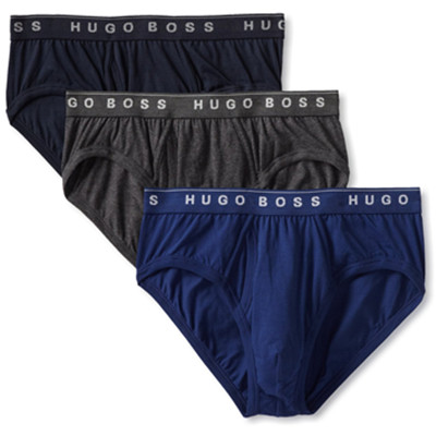 透气舒适！Hugo Boss 3条装男士基本款全棉三角内裤