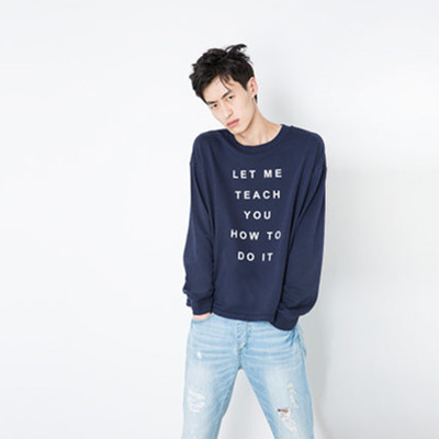 休闲潮流！C＆A标语印花圆领卫衣CA200180474