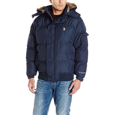 超值折扣价！U.S. Polo Assn.男士连帽棉服