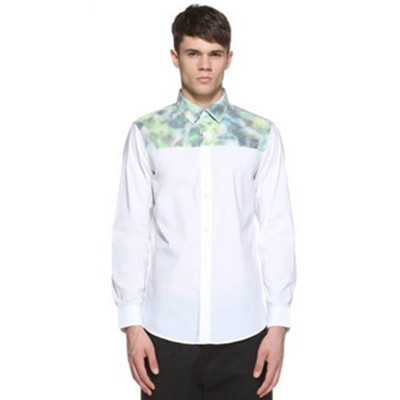 历史好价！TRENDIANO棉质印花拼接长袖衬衫3152010020