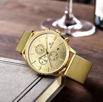 金色好价！MEGIR 美格尔  石英男士手表 2011G-3