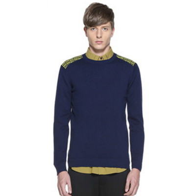 时尚设计！TRENDIANO潮套头棉质长袖针织衫314403803P