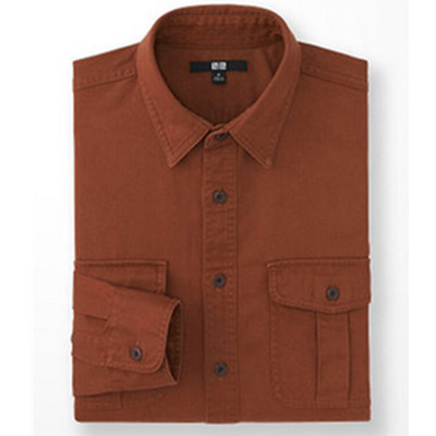 历史好价！UNIQLO优衣库男装斜纹工装衬衫(长袖)172938