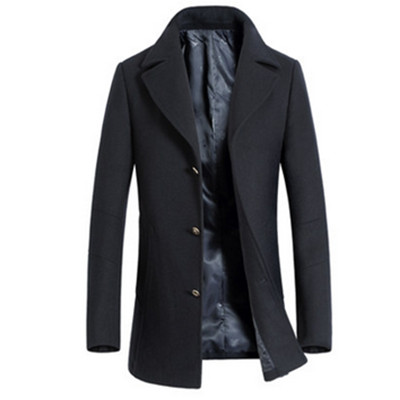 商务休闲！波司登男装青年翻领休闲羊毛呢子大衣1681N21872