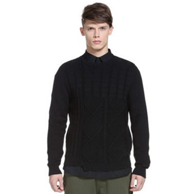 摩登时尚！TRENDIANO纯棉不规则套头针织衫3141037080