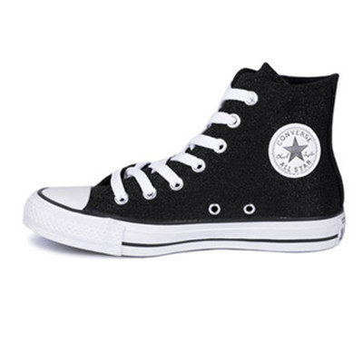 经典款式！匡威混合金银丝高帮帆布鞋 549647C