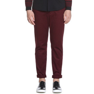 价格不错！TRENDIANO直筒纯棉中腰休闲长裤3143062260