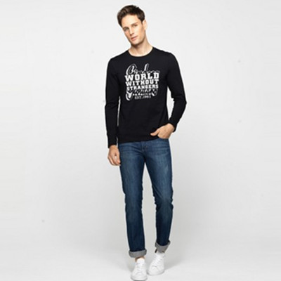 休闲百搭！佐丹奴休闲修身窄脚男牛仔长裤01116039