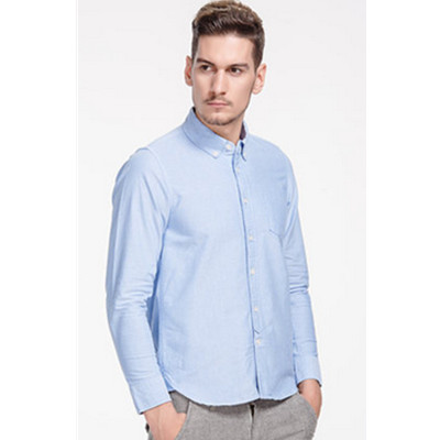 透气舒适！花花公子商务休闲长袖衬衣2015GN55