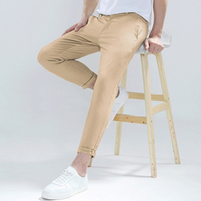 经典百搭！佐丹奴弹力棉纯色窄脚裤01126201