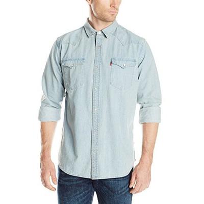 限L码！Levi's 李维斯Denim Western男士牛仔衬衫