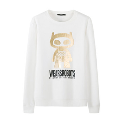 可爱印花！森马卫衣圆领印花套头抓绒长袖T恤