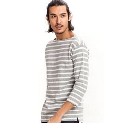 休闲百搭！Gap男装纯棉经典条纹休闲T恤322404