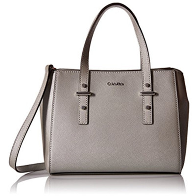 简约百搭！Calvin Klein Saffiano Mini 女款真皮手提包