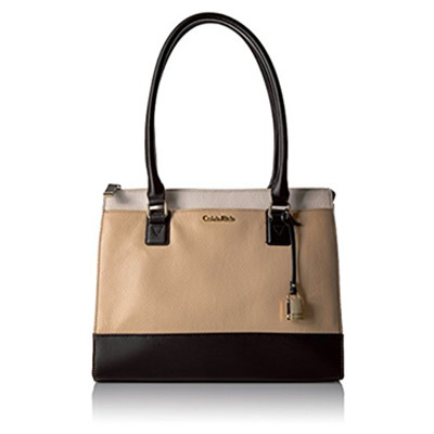 简约大方！Calvin Klein Modena Color女款真皮手提包