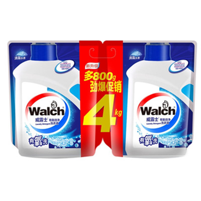 温和清新！Walch 威露士 有氧倍净洗衣液袋装 4kg*4