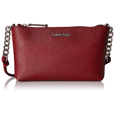 小巧时尚！Calvin Klein 2 CR Saffiano 女士斜挎包