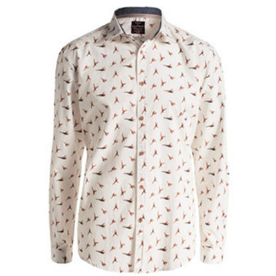 秋季时尚！ESPRIT男士印花长袖衬衫-016EE2F014