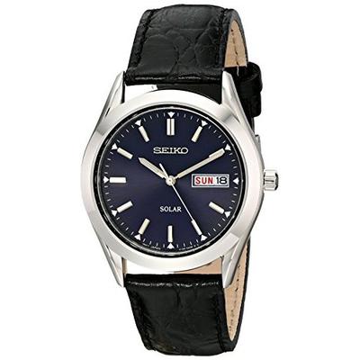 简洁时尚！SEIKO 精工 SNE049太阳能男表