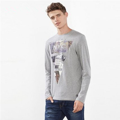 四色可选！ESPRIT 休闲字母印花圆领长袖T恤-096CC2K007