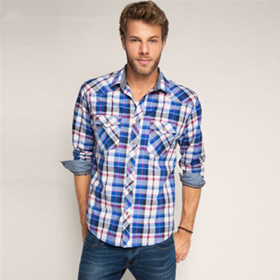 格纹风！ESPRIT格纹全棉长袖衬衫-026EE2F020