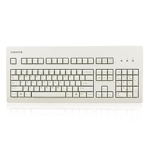 爽快清脆！CHERRY 樱桃G80-3000LSCEU-0机械键盘 白色青轴