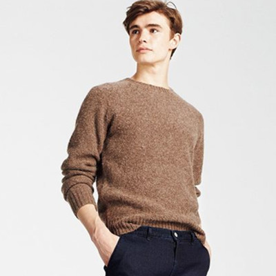 秋季潮流！UNIQLO优衣库男装圆领毛衣(长袖)176081
