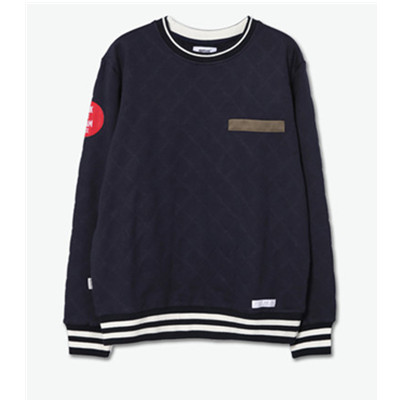 时尚保暖！Preppy Elite 菱形格纹圆领套头卫衣