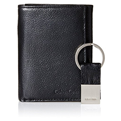 简约大方！Calvin Klein 男士真皮短款钱包