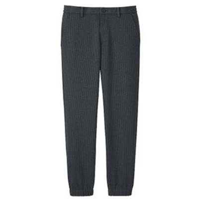 时尚干练！UNIQLO优衣库男装束脚运动裤(条纹)180316