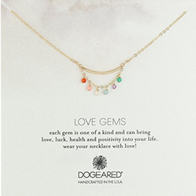 丰富多彩！Dogeared Love Gems多彩项链