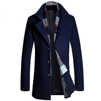 型男必备！花花公子羊毛呢大衣HZ-16505