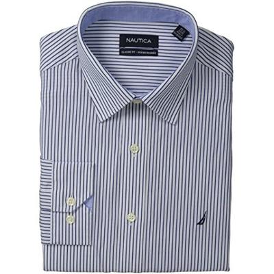 条纹！诺帝卡Nautica Poplin-Stripe男士正装衬衫