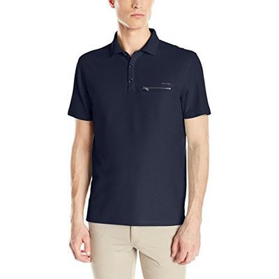 经典百搭！Calvin Klein s/Pique Solid 男士Polo衫